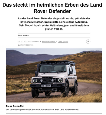 Der heimliche Erbe des Defenders – eine Ausfahrt im Ineos Grenadier (Germany)