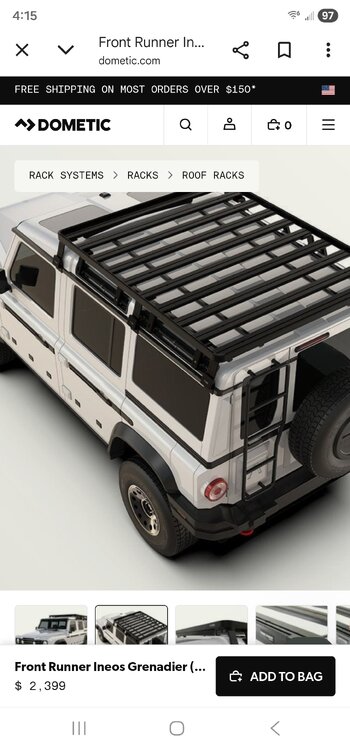 3/4 Frontrunner Rack for Sale